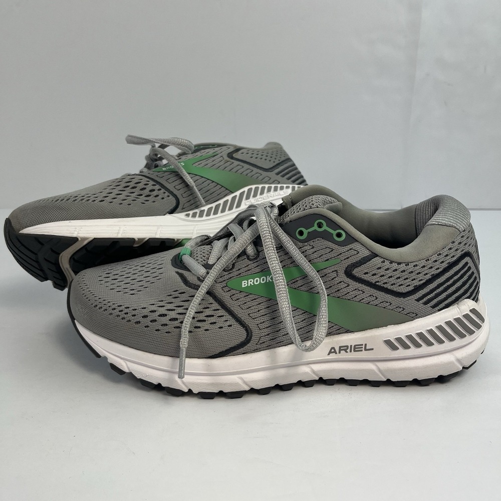 Brooks Ariel 20 Women's Size 7 Wide D Running Shoes Grey Green 1203151D076